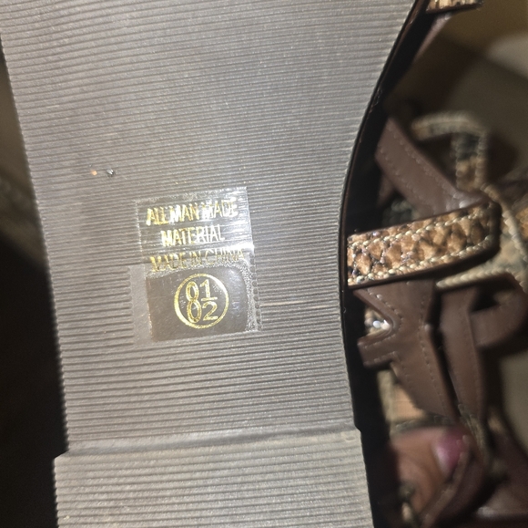 Snakeskin Embossed Buckle Decor Gladiator Sandals 8.5 - Picture 2 of 8